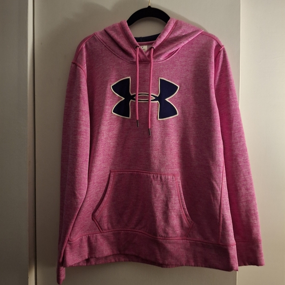 Under Armour Women's Heathered Pink Hoodie Sweatshirt - Picture 1 of 7